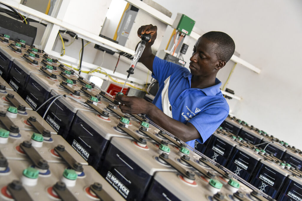 The technical rooms of the 106KWp solar power plant in Contuboel